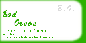 bod orsos business card
